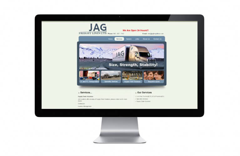 JAG Freight Lines - view 1 / Portfolio / Khaztech - Web design and development studio